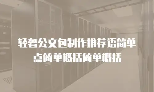 轻奢公文包制作推荐语简单点简单概括简单概括