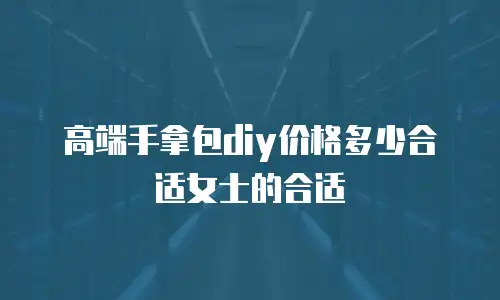 高端手拿包diy价格多少合适女士的合适