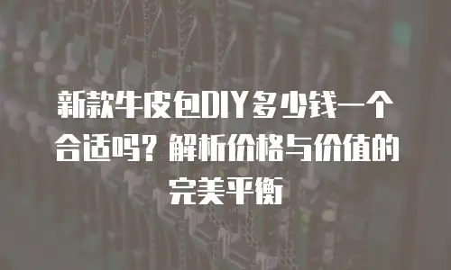 新款牛皮包DIY多少钱一个合适吗？解析价格与价值的完美平衡