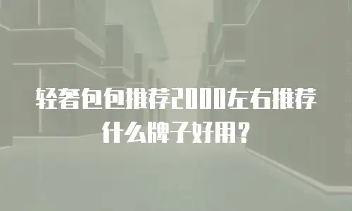 轻奢包包推荐2000左右推荐什么牌子好用？