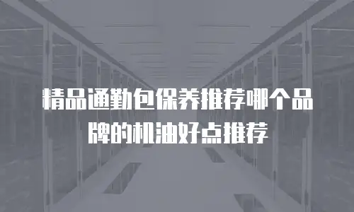 精品通勤包保养推荐哪个品牌的机油好点推荐