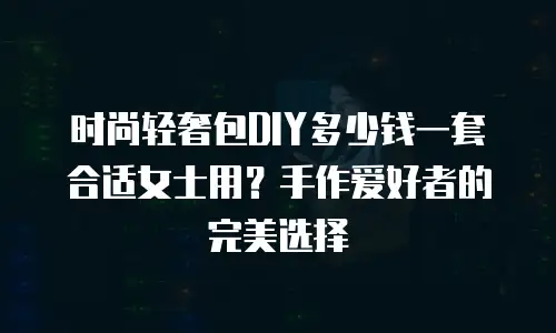 时尚轻奢包DIY多少钱一套合适女士用？手作爱好者的完美选择