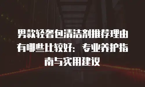 男款轻奢包清洁剂推荐理由有哪些比较好：专业养护指南与实用建议