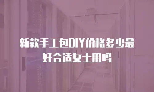 新款手工包DIY价格多少最好合适女士用吗