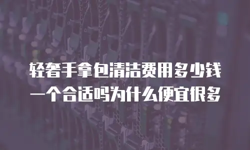 轻奢手拿包清洁费用多少钱一个合适吗为什么便宜很多