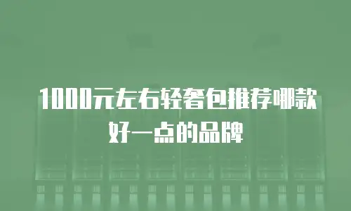 1000元左右轻奢包推荐哪款好一点的品牌