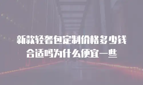 新款轻奢包定制价格多少钱合适吗为什么便宜一些
