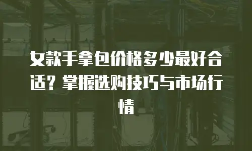 女款手拿包价格多少最好合适？掌握选购技巧与市场行情
