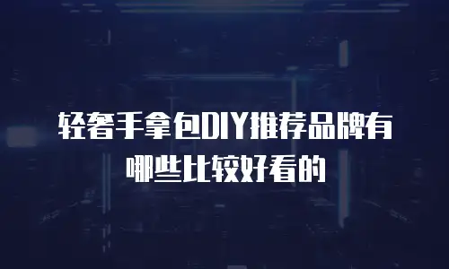 轻奢手拿包DIY推荐品牌有哪些比较好看的
