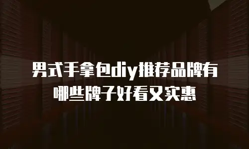 男式手拿包diy推荐品牌有哪些牌子好看又实惠