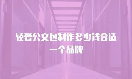 轻奢公文包制作多少钱合适一个品牌