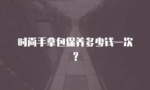 时尚手拿包保养多少钱一次？
