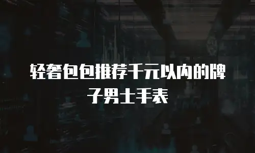 轻奢包包推荐千元以内的牌子男士手表