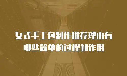 女式手工包制作推荐理由有哪些简单的过程和作用