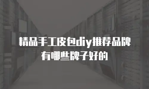 精品手工皮包diy推荐品牌有哪些牌子好的