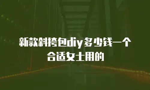 新款斜挎包diy多少钱一个合适女士用的