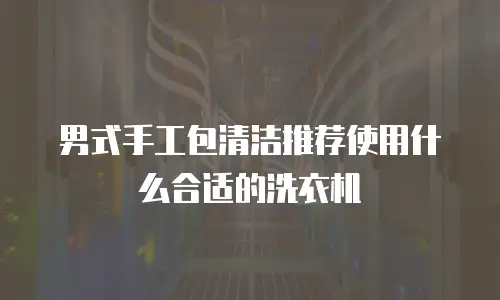 男式手工包清洁推荐使用什么合适的洗衣机