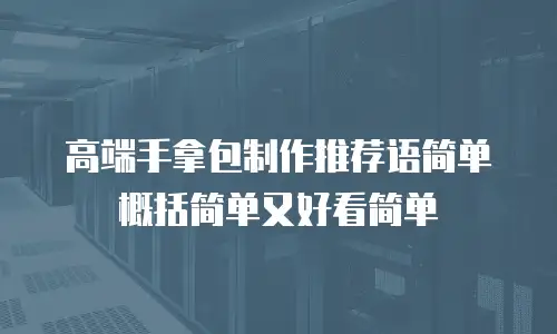 高端手拿包制作推荐语简单概括简单又好看简单