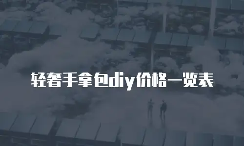 轻奢手拿包diy价格一览表
