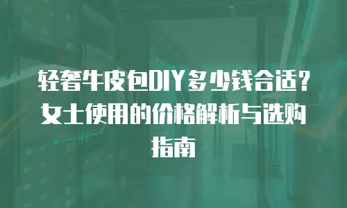 轻奢牛皮包DIY多少钱合适？女士使用的价格解析与选购指南