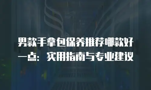 男款手拿包保养推荐哪款好一点：实用指南与专业建议