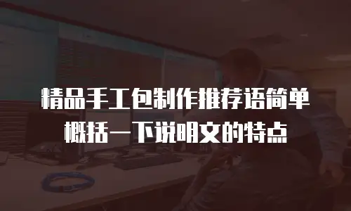 精品手工包制作推荐语简单概括一下说明文的特点