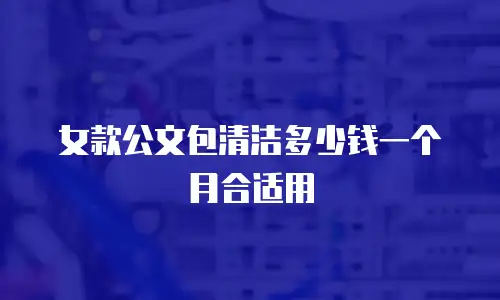 女款公文包清洁多少钱一个月合适用