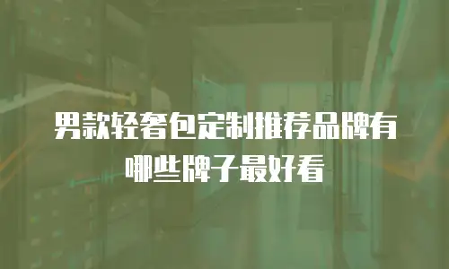 男款轻奢包定制推荐品牌有哪些牌子最好看