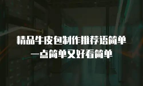 精品牛皮包制作推荐语简单一点简单又好看简单