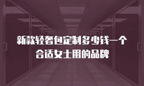 新款轻奢包定制多少钱一个合适女士用的品牌