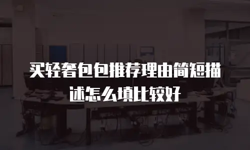 买轻奢包包推荐理由简短描述怎么填比较好