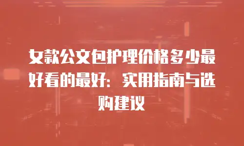 女款公文包护理价格多少最好看的最好：实用指南与选购建议
