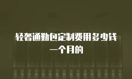 轻奢通勤包定制费用多少钱一个月的