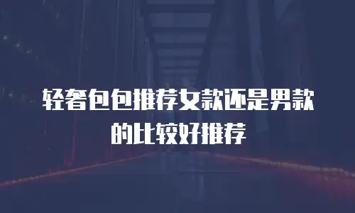 轻奢包包推荐女款还是男款的比较好推荐