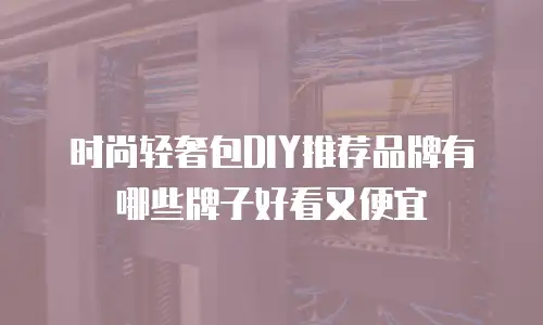 时尚轻奢包DIY推荐品牌有哪些牌子好看又便宜