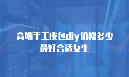 高端手工皮包diy价格多少最好合适女生