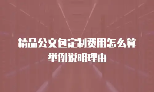 精品公文包定制费用怎么算举例说明理由