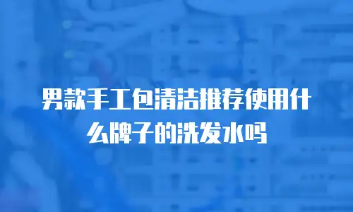 男款手工包清洁推荐使用什么牌子的洗发水吗