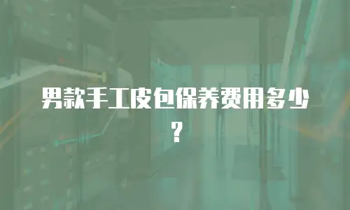 男款手工皮包保养费用多少？