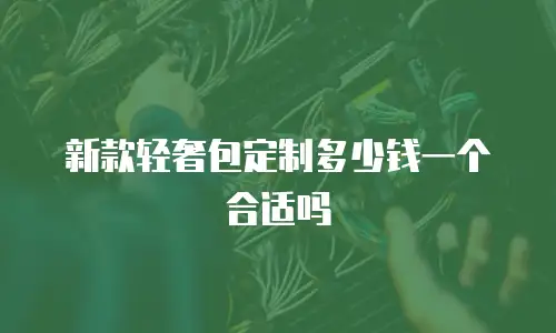 新款轻奢包定制多少钱一个合适吗