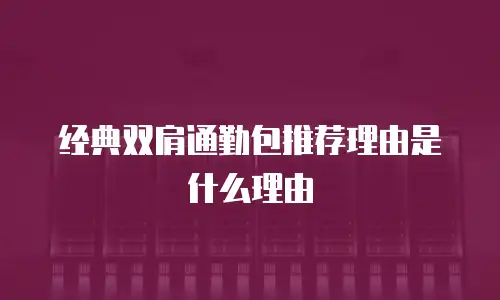 经典双肩通勤包推荐理由是什么理由