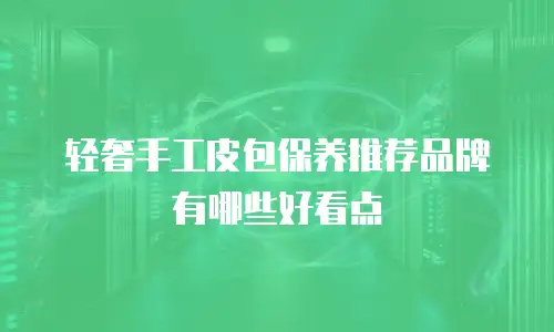 轻奢手工皮包保养推荐品牌有哪些好看点