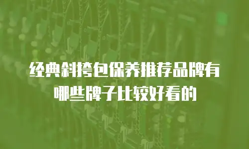 经典斜挎包保养推荐品牌有哪些牌子比较好看的