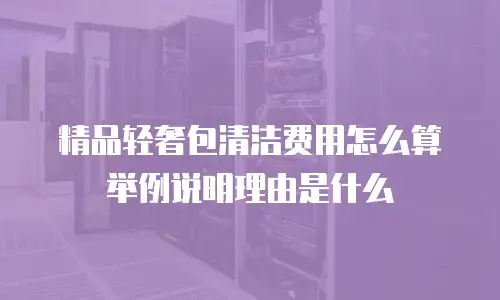 精品轻奢包清洁费用怎么算举例说明理由是什么