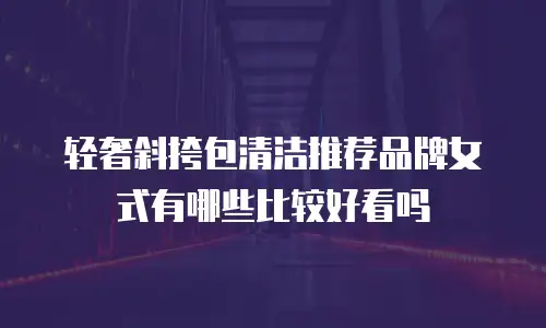 轻奢斜挎包清洁推荐品牌女式有哪些比较好看吗