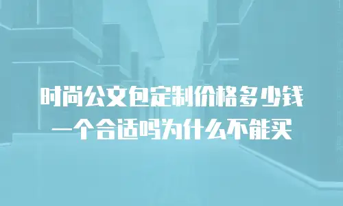 时尚公文包定制价格多少钱一个合适吗为什么不能买