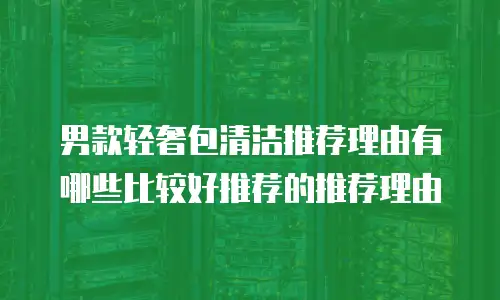 男款轻奢包清洁推荐理由有哪些比较好推荐的推荐理由
