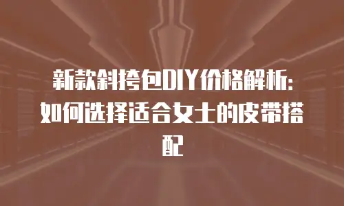 新款斜挎包DIY价格解析：如何选择适合女士的皮带搭配