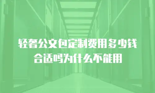 轻奢公文包定制费用多少钱合适吗为什么不能用