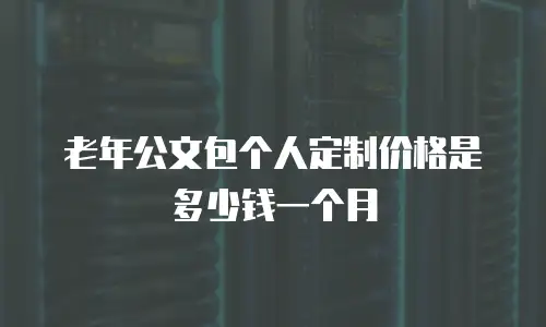 老年公文包个人定制价格是多少钱一个月